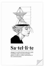 Selvklebende plakat Satellite Definition