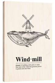 Wood print Windmill Definition