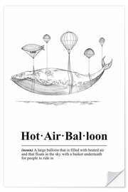 Muursticker Hot Air Balloon Definition