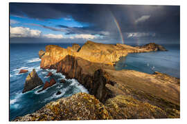 Aluminium print Rainbow over Ponta de Sao Lourenco