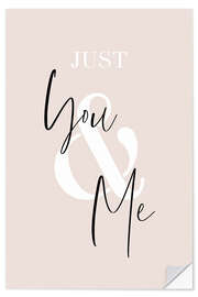 Selvklebende plakat Just you and me