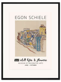 Gerahmter Kunstdruck Still Lifes &amp; Flowers – Peasants' Jug and Ceramics, 1918