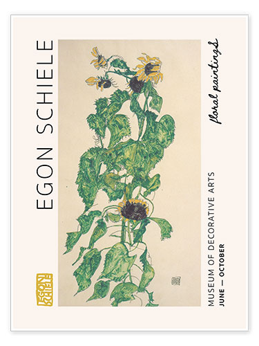Poster Floral Paintings – Sunflowers, 1917