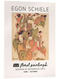 Akrylbillede  Floral Paintings - Sunflowers, 1911 - Egon Schiele