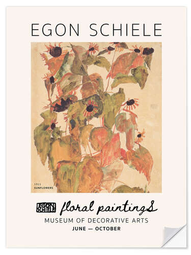 Wandsticker Floral Paintings – Sunflowers, 1911