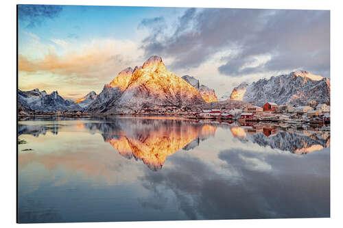 Aluminium print Winter sunrise over Nordland