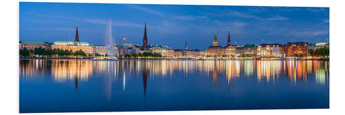 Bilde på skumplate Inner Alster in Hamburg at night