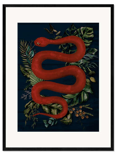 Framed art print The Red Snake