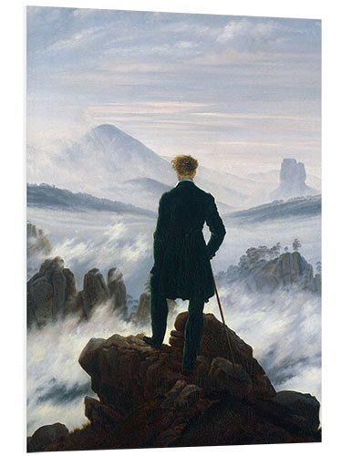 Foam board print Wanderer Above the Sea of Fog