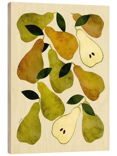 Wood print Pears