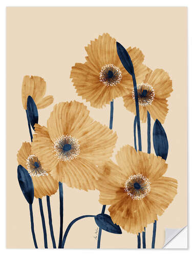 Wall sticker Poppies