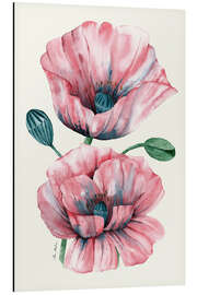 Tableau en aluminium Pink Poppies