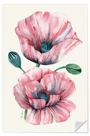 Vinilo para la pared Pink Poppies