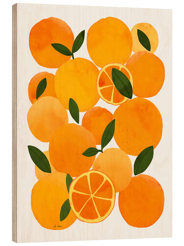 Holzbild Orangen
