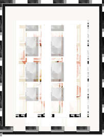 Gerahmter Kunstdruck Blumen und Insekt