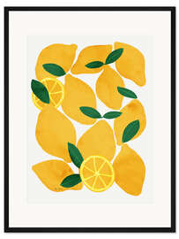 Gerahmter Kunstdruck Zitronen