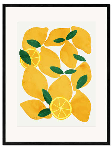 Framed art print Lemons