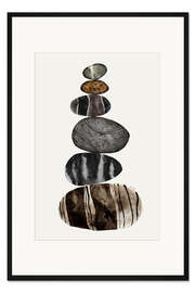 Gerahmter Kunstdruck Steine im Gleichgewicht