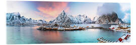 Acrylic print Turquoise sea in Lofoten