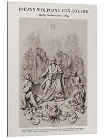 Aluminium print Johann von Goethe among his characters (1854)