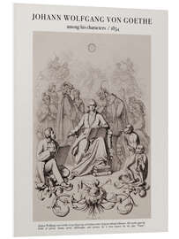 Foam board print Johann von Goethe among his characters (1854)