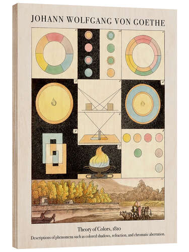 Tableau en bois Theory of Colors