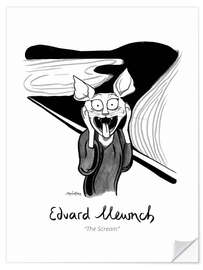 Selvklebende plakat Edvard Mewnch - The Scream