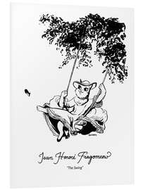 Foam board print Jean Honoré Fragomeow - The Swing