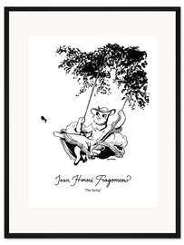 Gerahmter Kunstdruck Jean Honoré Fragomeow - The Swing