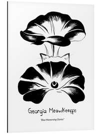 Aluminium print Georgia MeowKeeffe - Blue Meowrning Glories