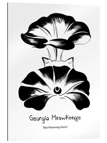 Gallery print Georgia MeowKeeffe - Blue Meowrning Glories