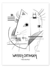 Wall print  Wassily Catinsky - Yellow Red Miau - María Paiz
