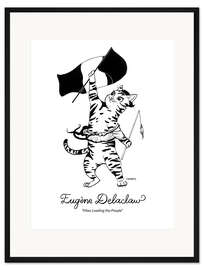 Gerahmter Kunstdruck Eugène Delaclaw - Miau Leading the People