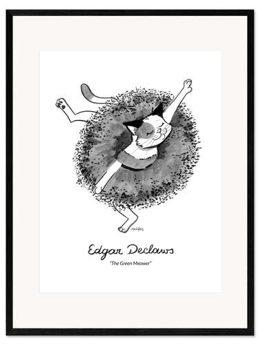 Plakat artystyczny premium w ramie Edgar Declaws - The Green Meower
