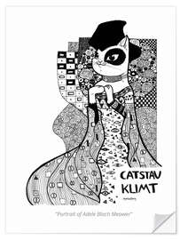 Vinilo para la pared Catstav Klimt - Portrait of Adele Bloch Meower