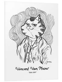 Foam board print Vincent Van Meow - Selfie 1889