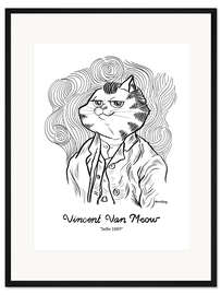 Gerahmter Kunstdruck Vincent Van Meow - Selfie 1889