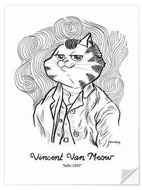 Vinilo para la pared Vincent Van Meow - Selfie 1889