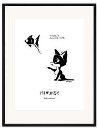 Gerahmter Kunstdruck Miauksy - Balloon kitten