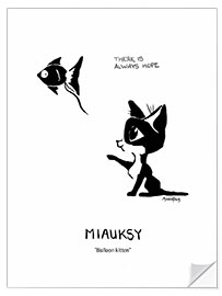 Wandsticker Miauksy - Balloon kitten