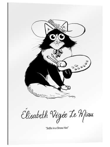 Cuadro de plexi-alu Élisabeth Vigée Le Miau - Selfie in a Straw Hat