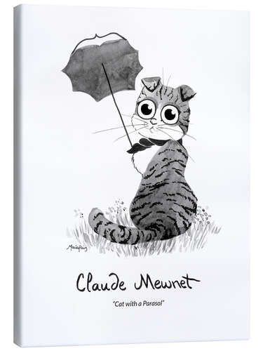 Lærredsbillede Claude Mewnet - Cat with a Parasol