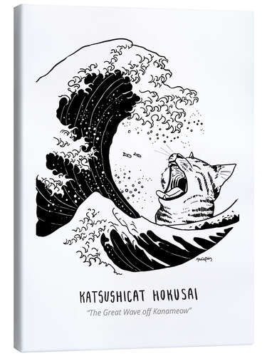 Canvas print Katsushicat Hokusai - The Great Wave off Kanameow