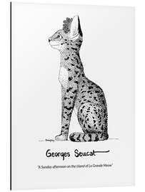 Tableau en aluminium Georges Seucat - A Sunday afternoon on the island of La Grande Meow