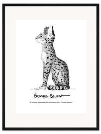 Gerahmter Kunstdruck Georges Seucat - A Sunday afternoon on the island of La Grande Meow