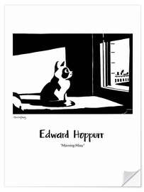 Wall sticker Edward Hoppurr - Morning Miau