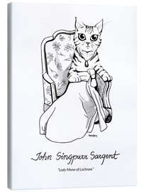 Stampa su tela John Singpurr Sargent - Lady Meow of Lochnaw