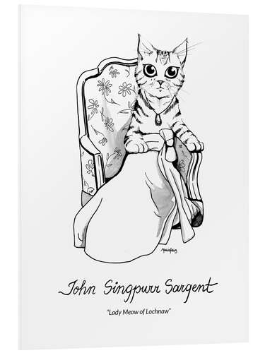 Foam board print John Singpurr Sargent - Lady Meow of Lochnaw