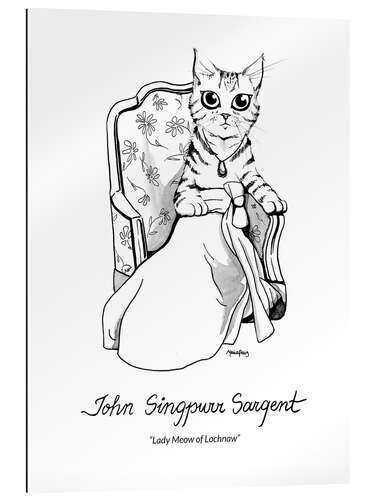 Galleritryk John Singpurr Sargent - Lady Meow of Lochnaw