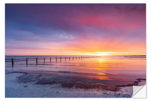 Selvklæbende plakat Sunrise on the beach